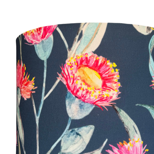 Lyra Drum Cotton Canvas- Navy Silver Princess XXL lampshade