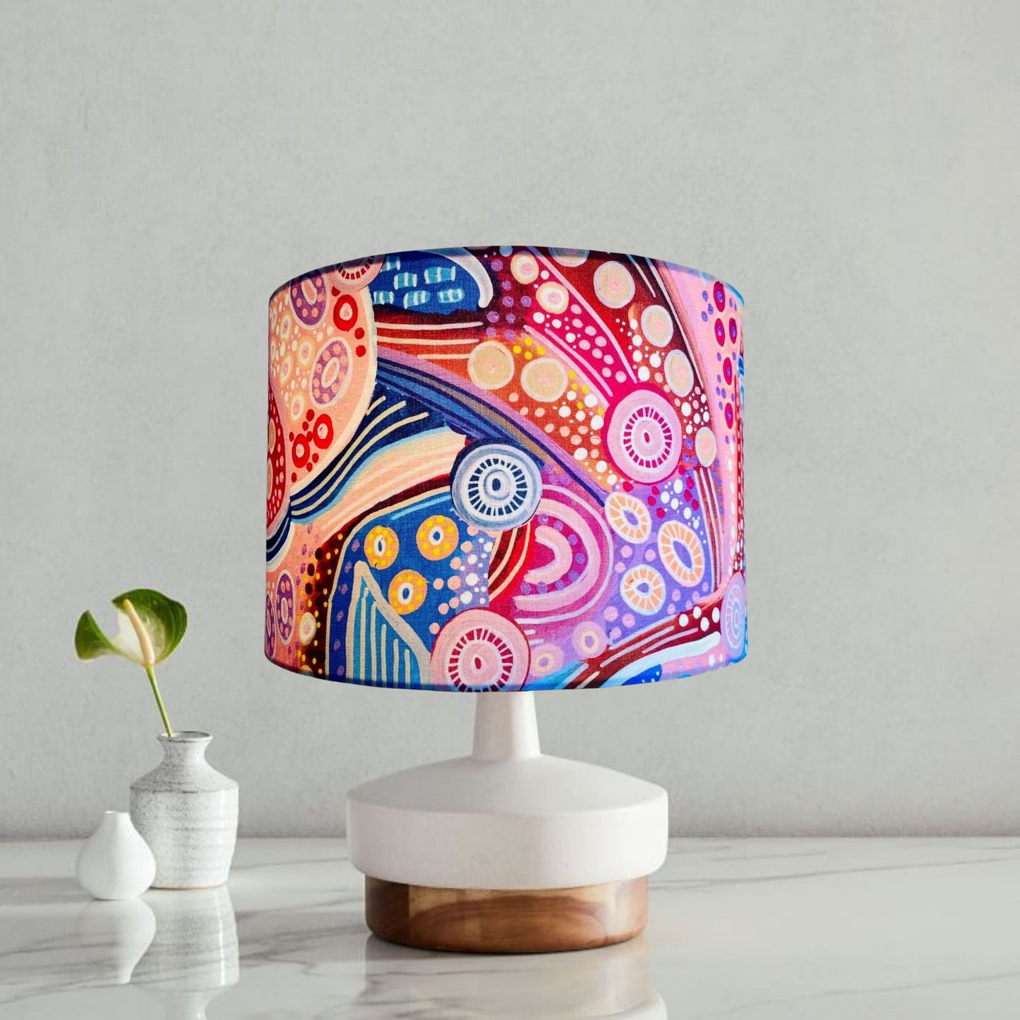 Learning on Country Lampshade, Aboriginal lampshade art by Holly Sanders image 1