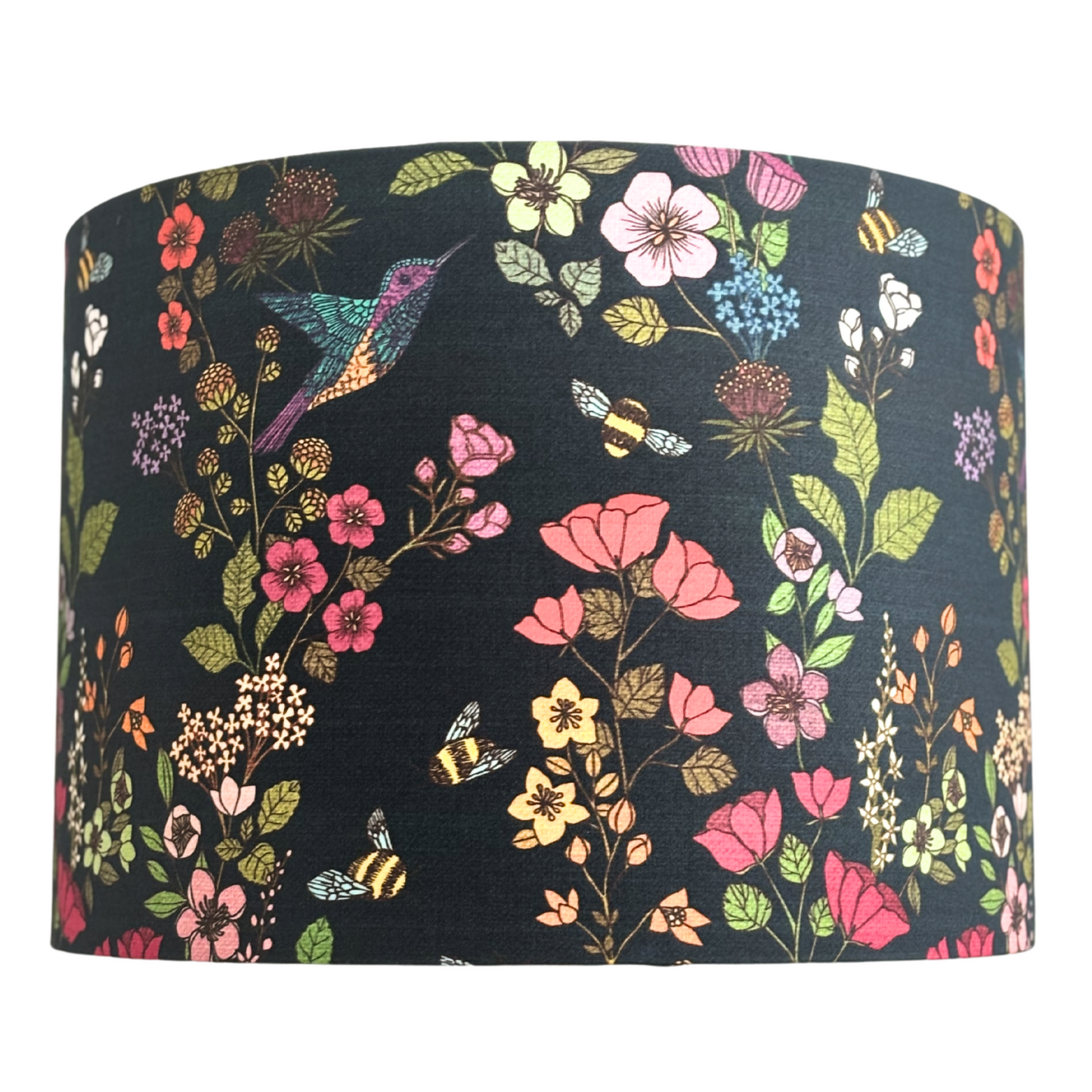 Navy Hummingbird Lampshade