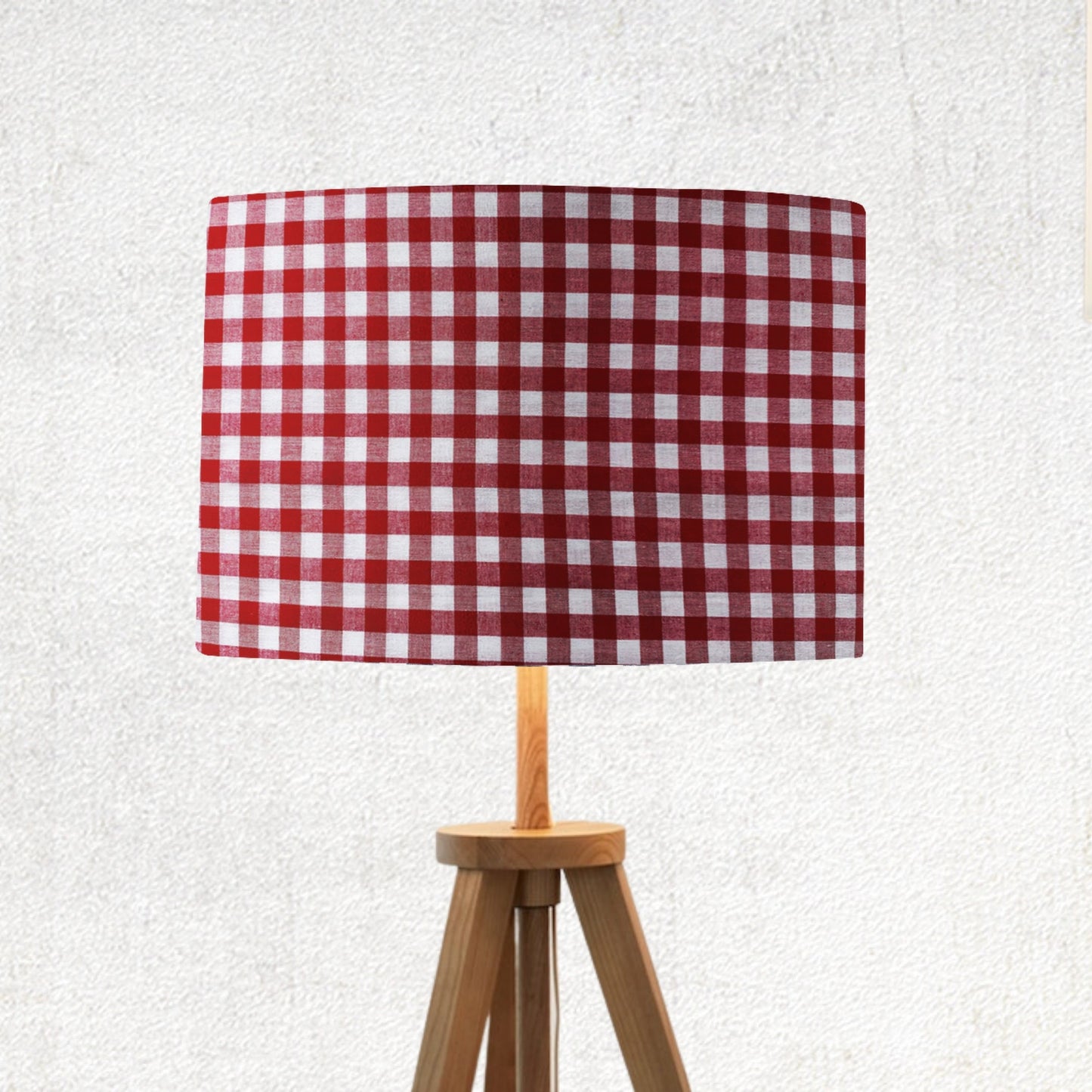 Red and White Check lampshade image 0