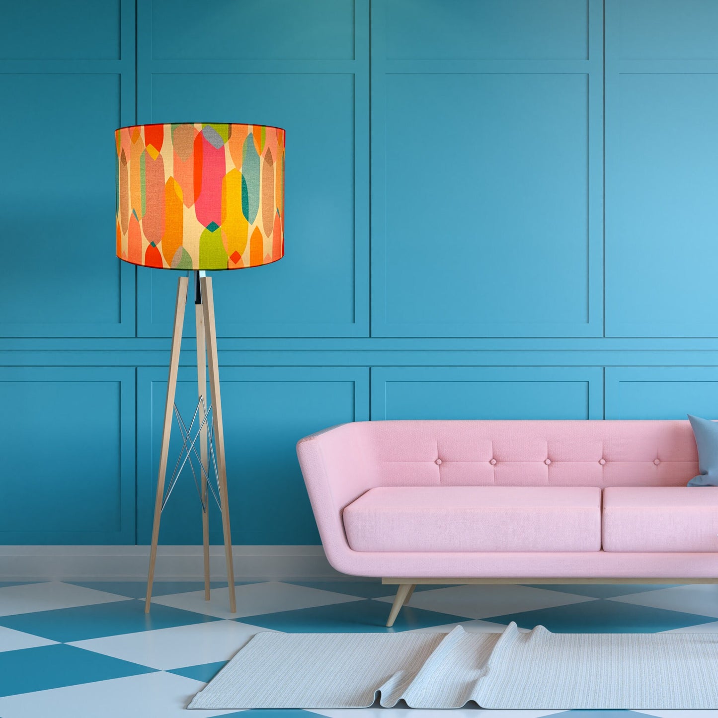Multi Colour Mid Century lampshade image 4