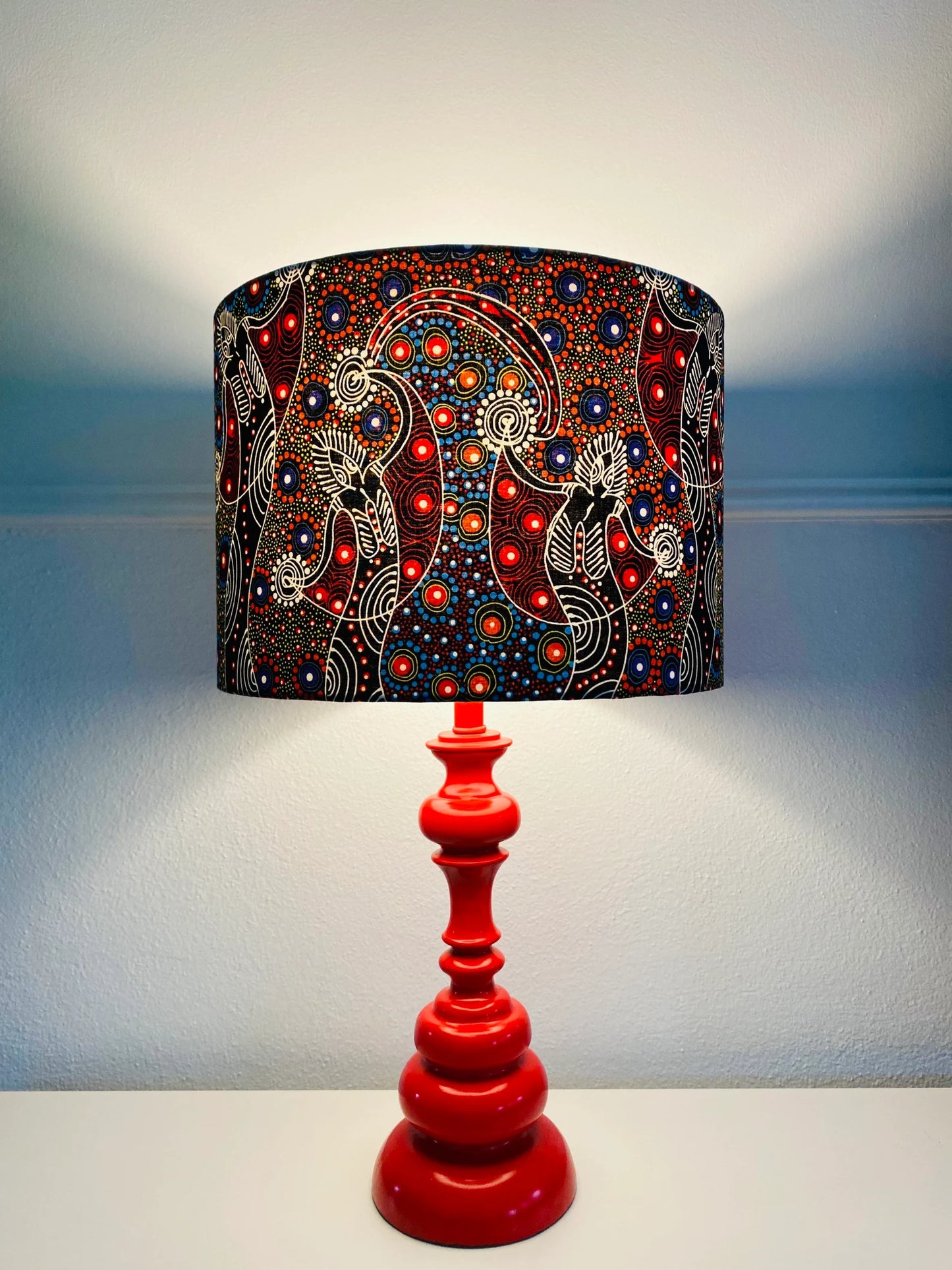 Dancing Spirit red by Collen Wallace lampshade | Aboriginal Lampshade image 7