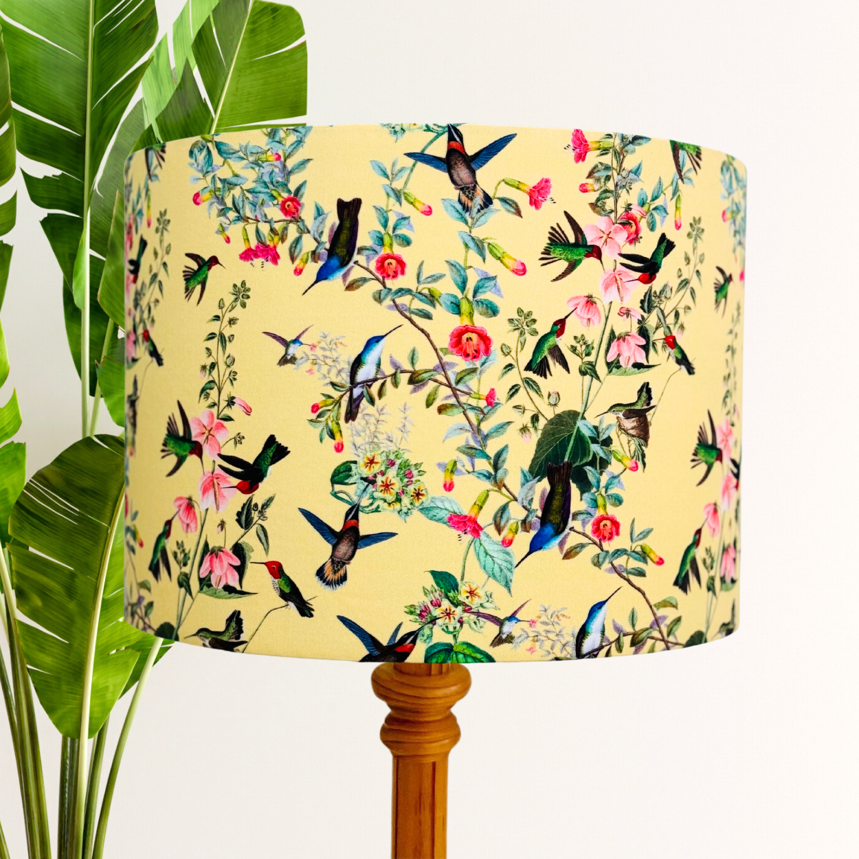 Hummingbird Yellow Lampshade image 0
