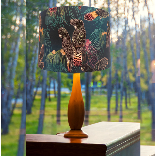 Red-tailed Black Cockatoo lampshades image 1