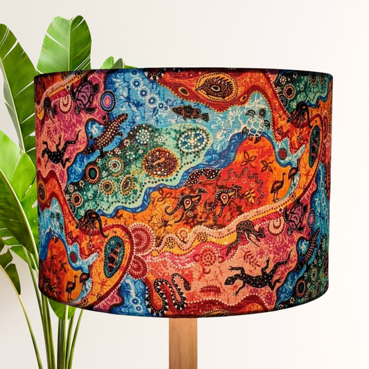 Outback Aboriginal lamp shade image 0