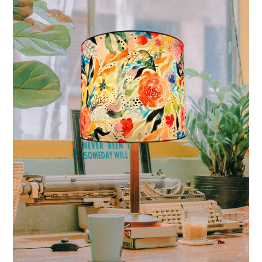 Aquarelle floral lampshade image 3
