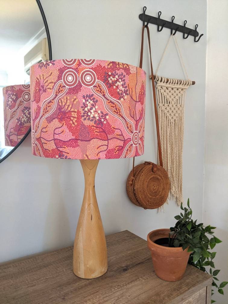 Aboriginal Bush Tomato Pink lampshade | Aboriginal lampshade image 3