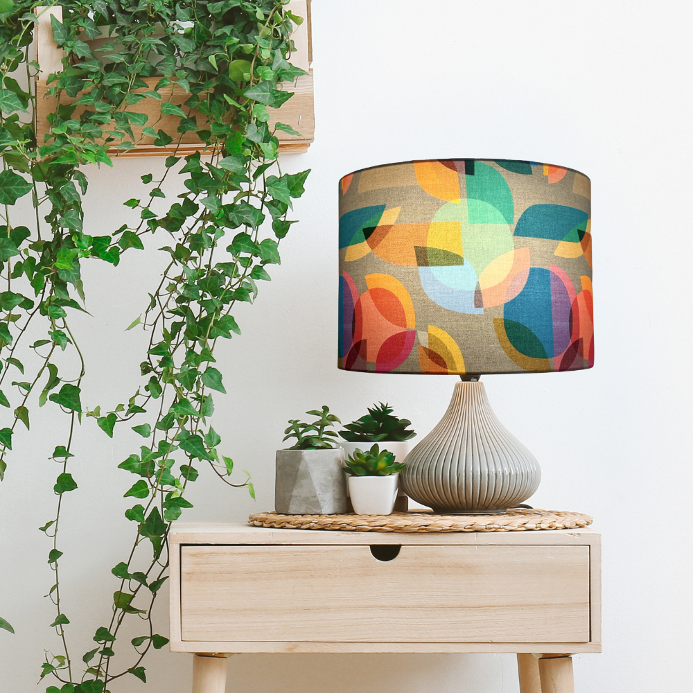 Multicolored Mid Century Modern Lampshade image 3