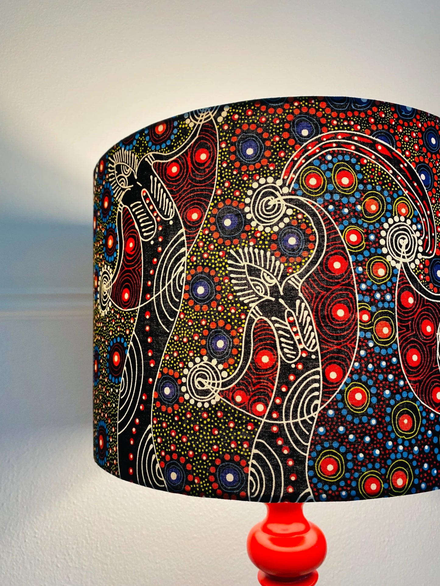 Dancing Spirit red by Collen Wallace lampshade | Aboriginal Lampshade image 5