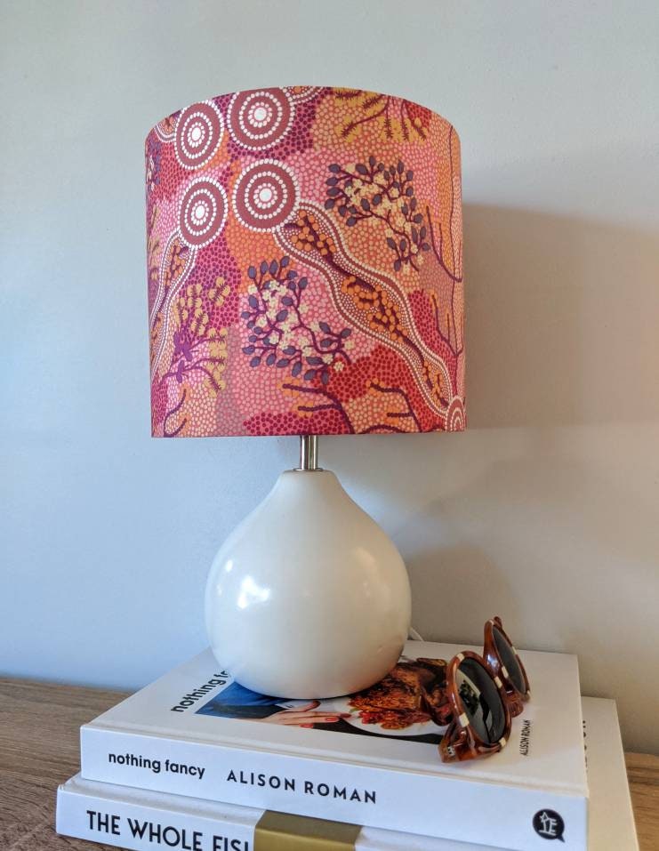 Aboriginal Bush Tomato Pink lampshade | Aboriginal lampshade image 6