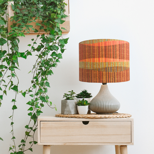Orange and Brown MCM Stripes lampshade image 3