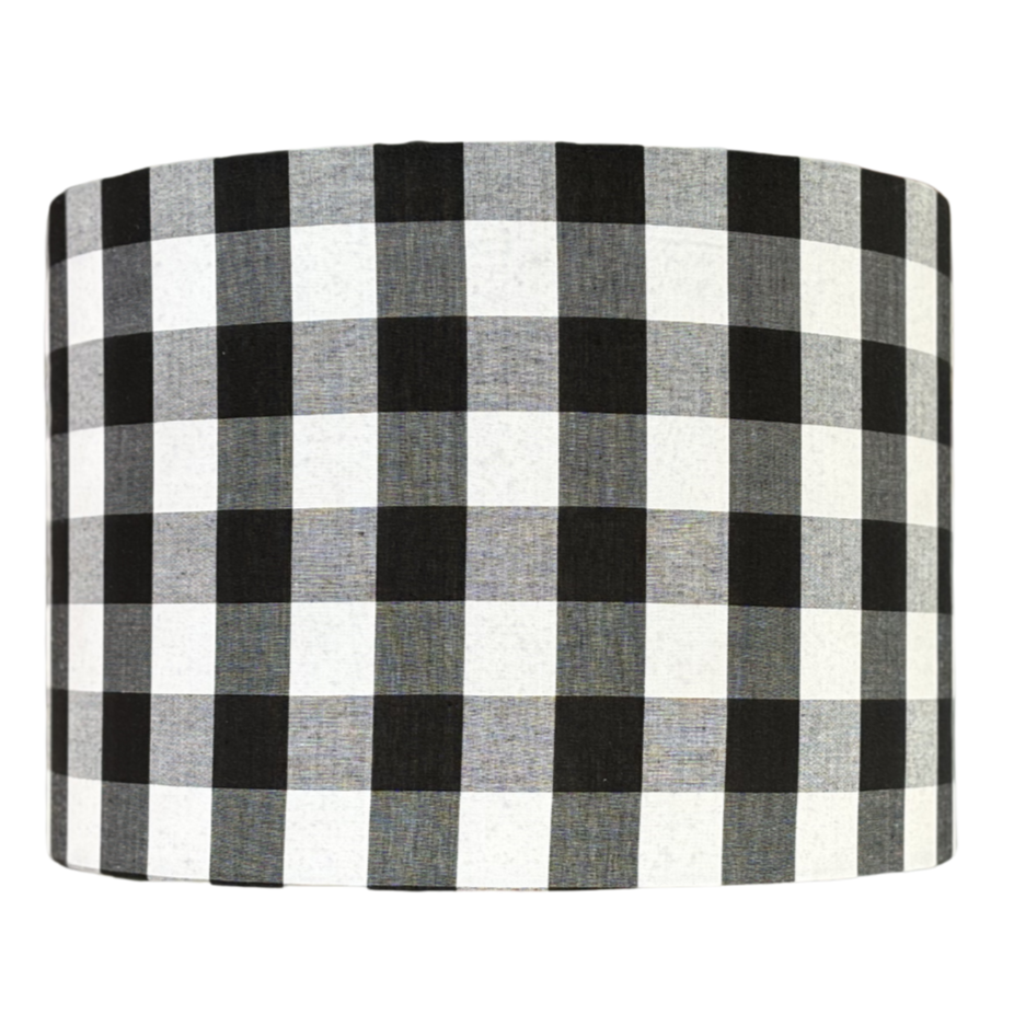 Black and White Check lampshade