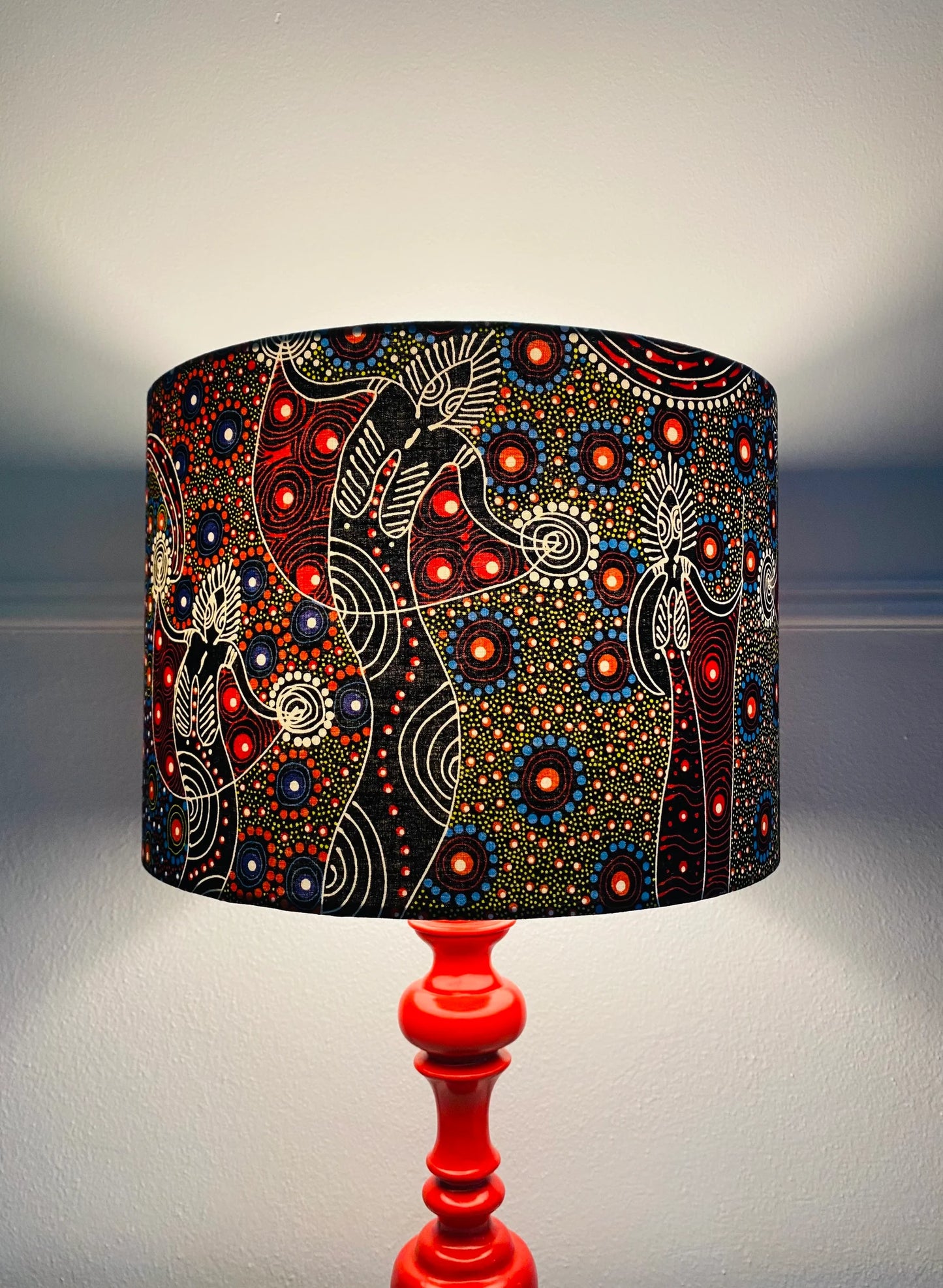 Dancing Spirit red by Collen Wallace lampshade | Aboriginal Lampshade image 2