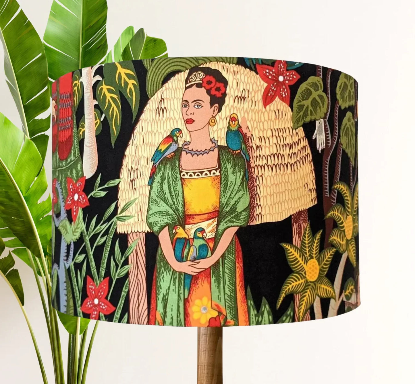 Frida's Garden black lampshade, Frida lampshade image 0