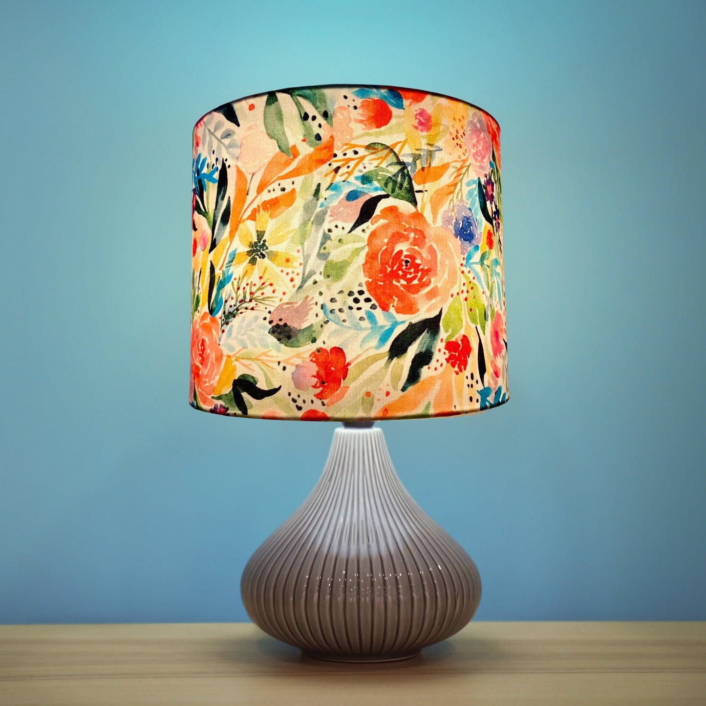 Aquarelle floral lampshade image 4
