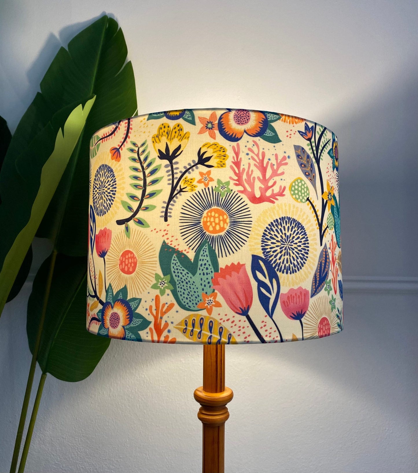 Coral Floral Jumbo Lampshade image 1