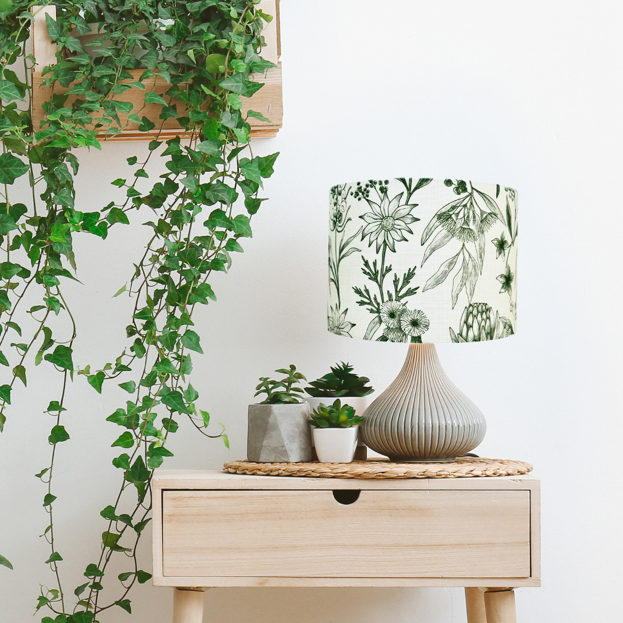 Linen Green Australiana Lampshade image 2