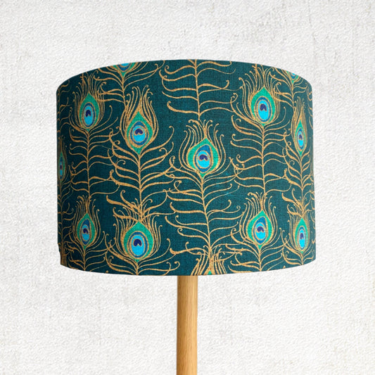 Peacock feathers lampshade image 1