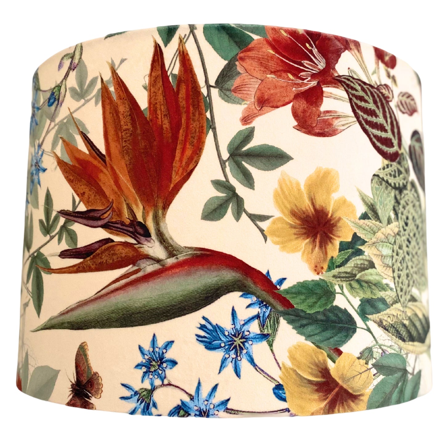 Birds of Paradise Velvet lampshade