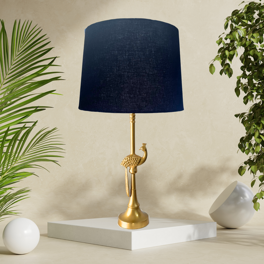 Linen black - Peacock Table lamp