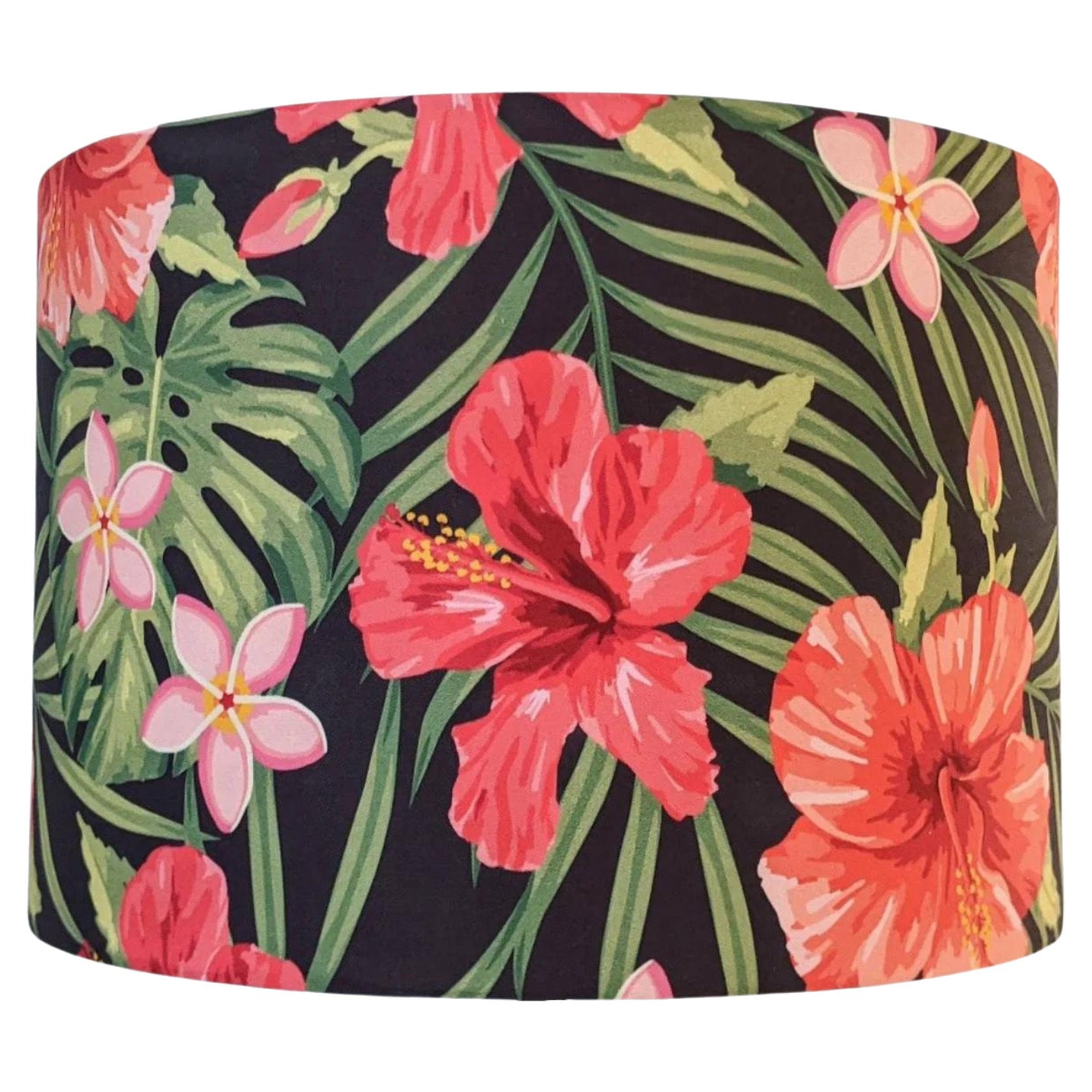 Red Hibiscus Hawaiian lampshade