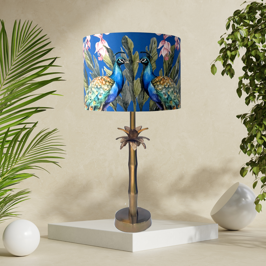 Peacock - Palm Brass Table lamp