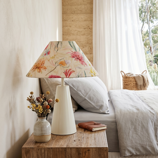 Australian Garden- Cone Ivory Table lamp