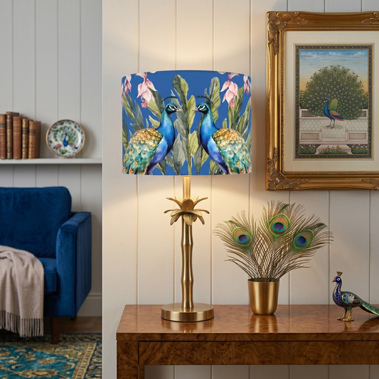 Peacock - Palm Brass Table lamp