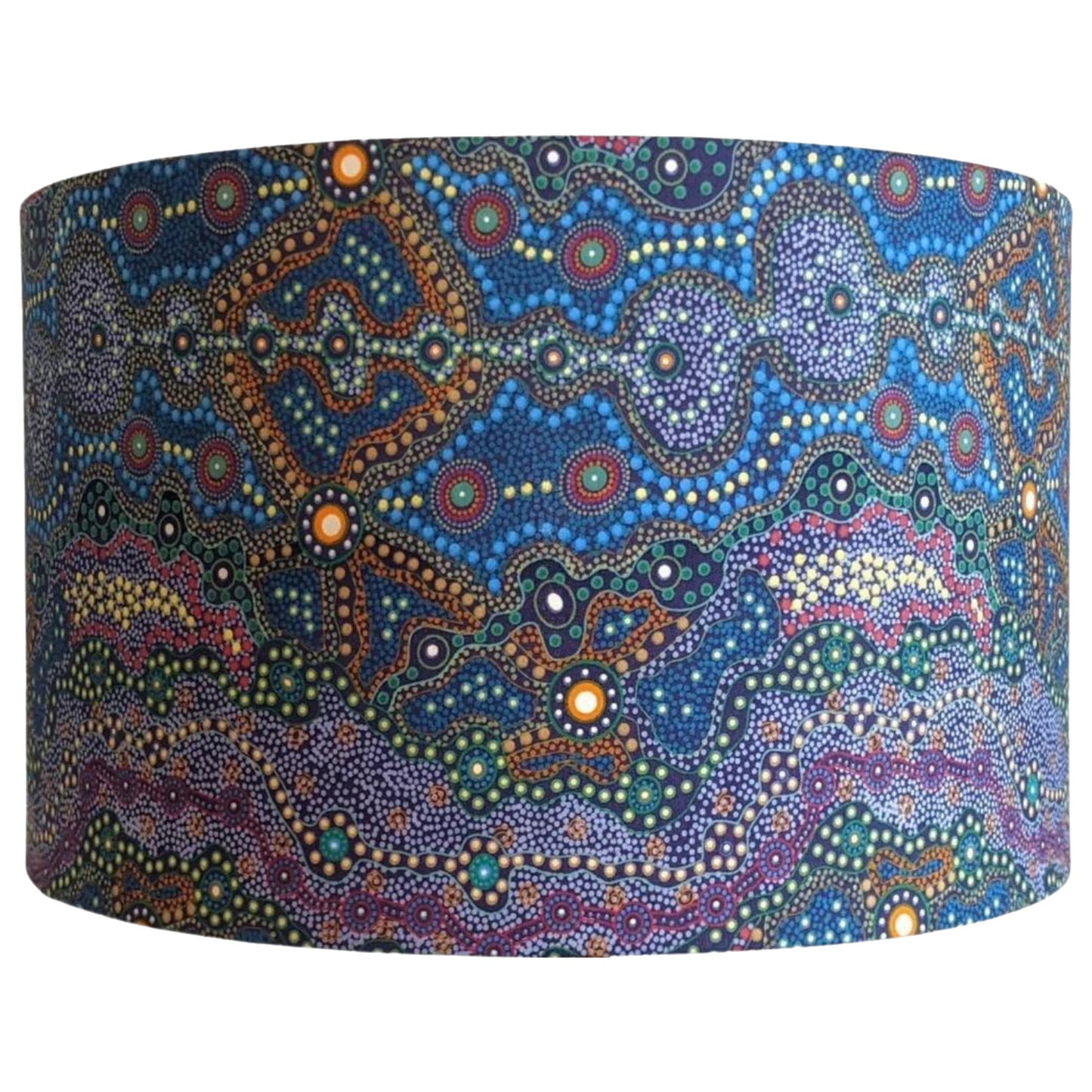 Yalke in Blue Aboriginal lampshade