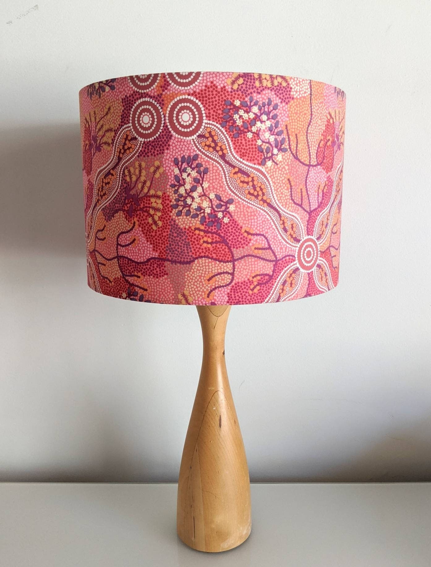 Aboriginal Bush Tomato Pink lampshade | Aboriginal lampshade image 4