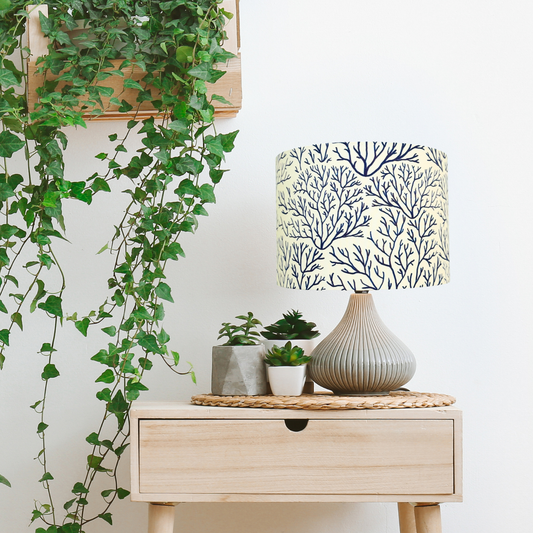 Coral Navy Lampshade image 2