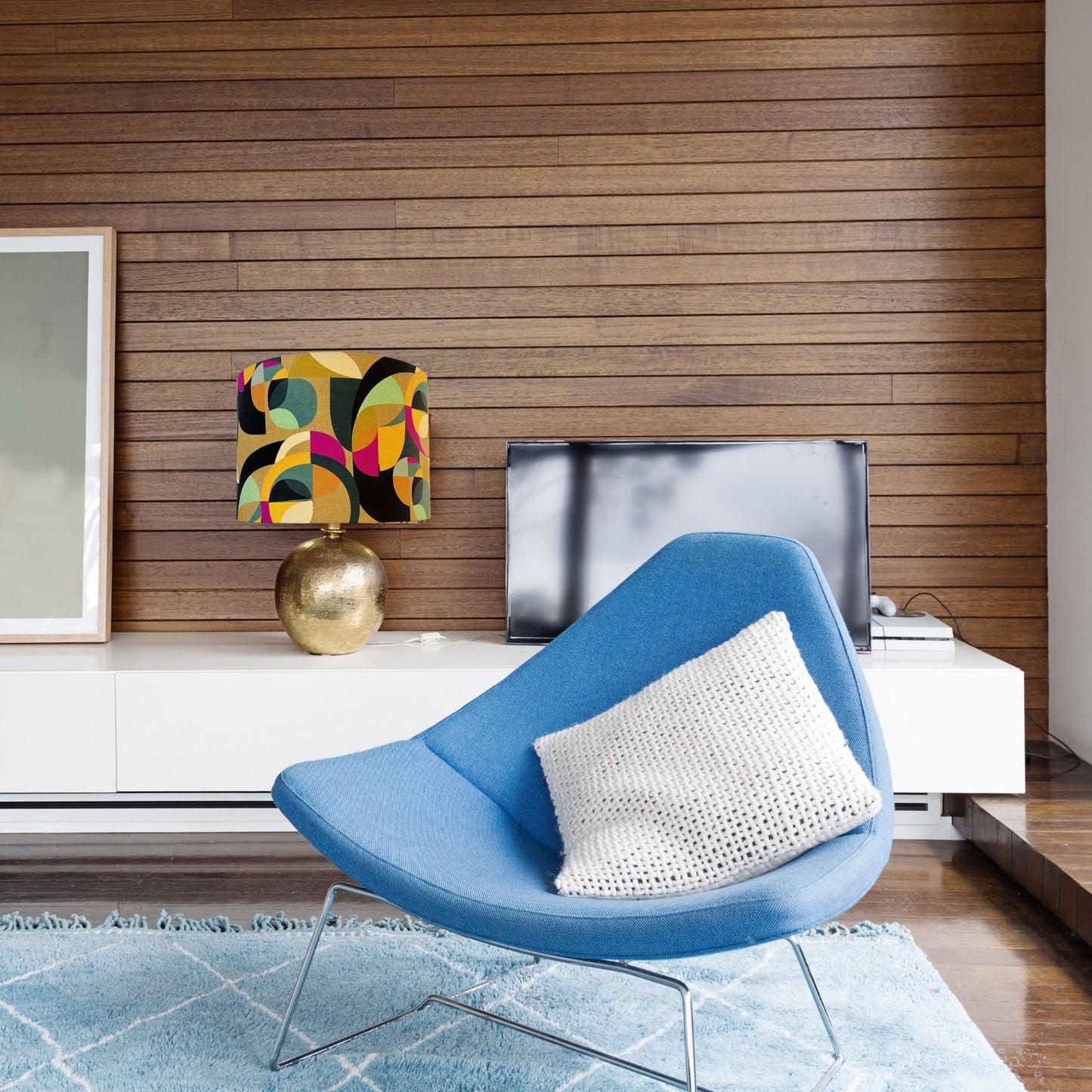 Mid Century lampshade, MCM house decor image 3