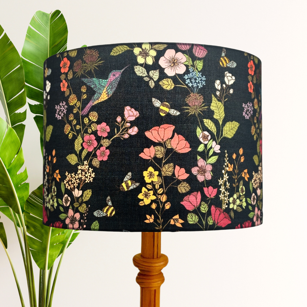 Navy Hummingbird Lampshade image 0