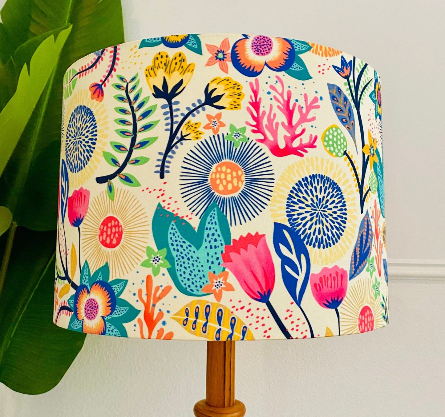 Coral Floral Jumbo Lampshade image 0