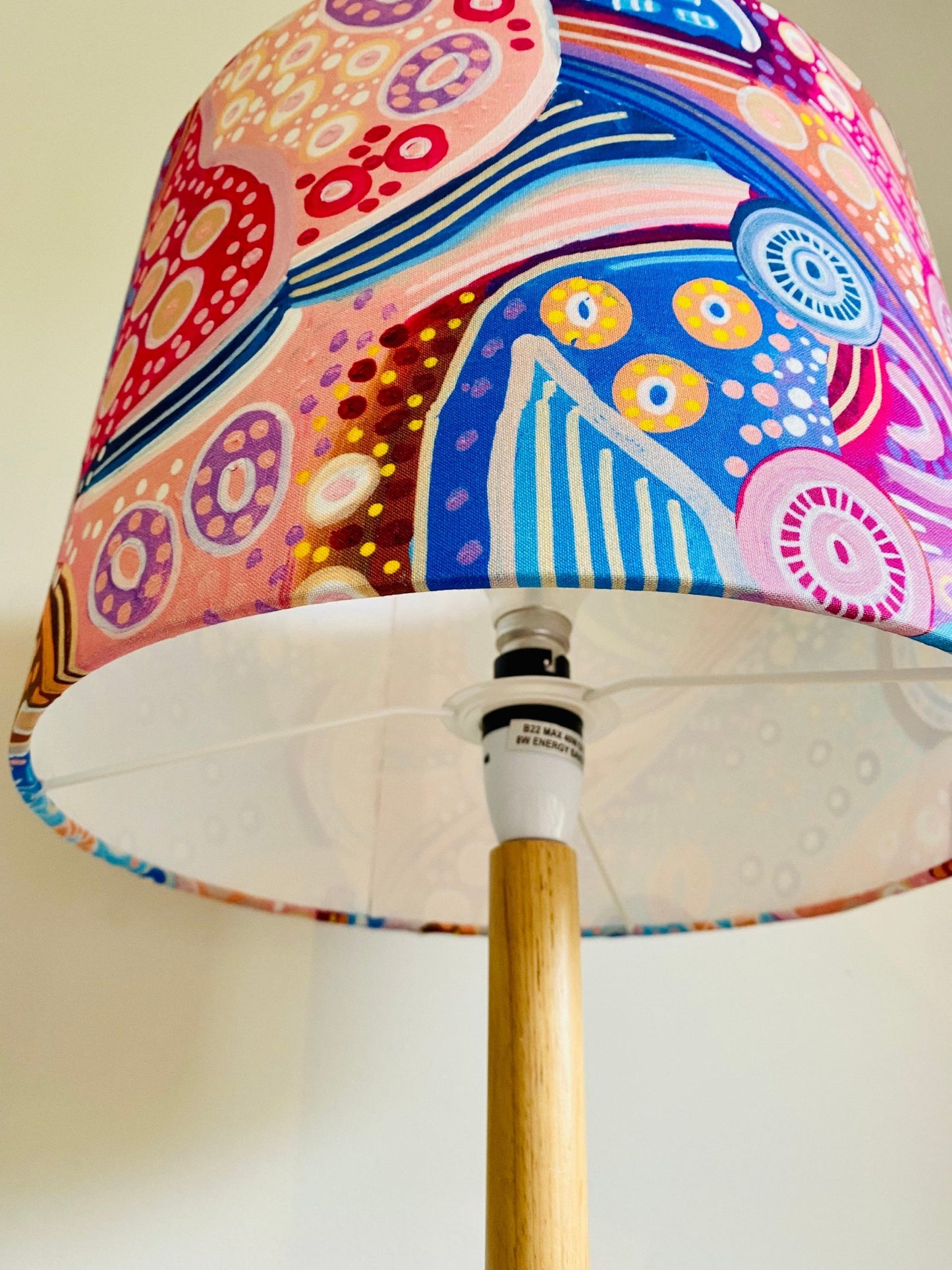 Learning on Country Lampshade, Aboriginal lampshade art by Holly Sanders image 6
