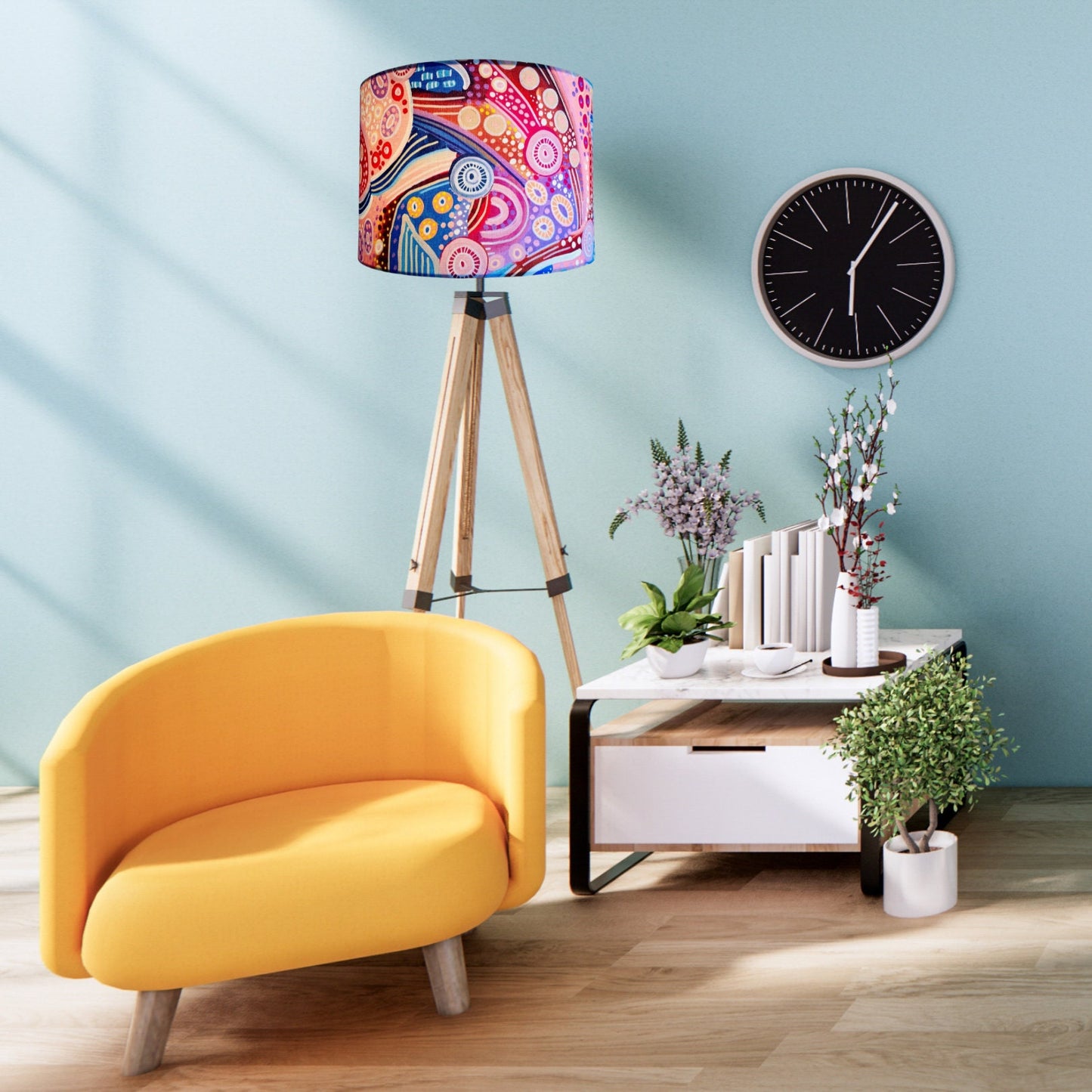 Learning on Country Lampshade, Aboriginal lampshade art by Holly Sanders image 3