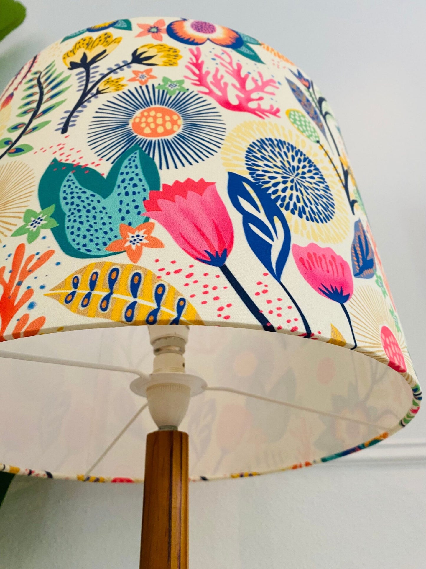 Coral Floral Jumbo Lampshade image 7