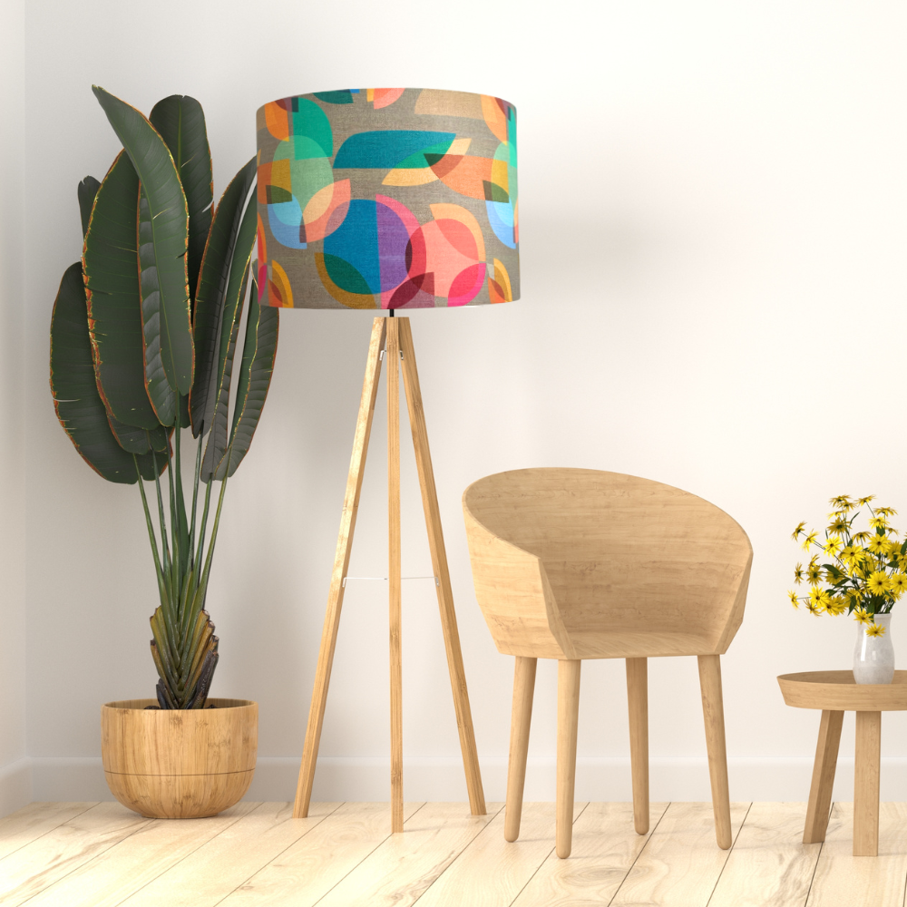 Multicolored Mid Century Modern Lampshade image 2