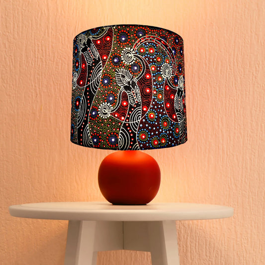 Dancing Spirit red by Collen Wallace lampshade | Aboriginal Lampshade image 3