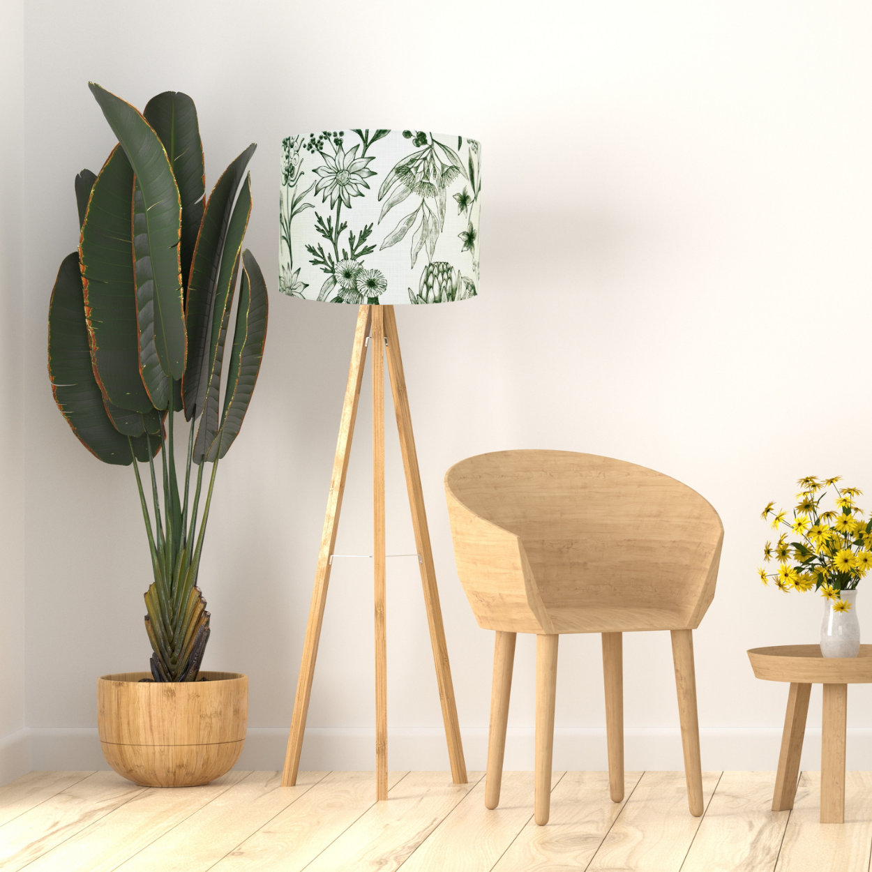Linen Green Australiana Lampshade image 1