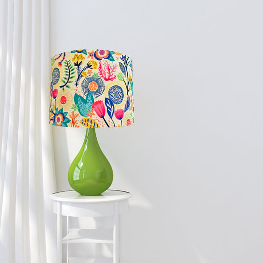 Coral Floral Jumbo Lampshade image 4