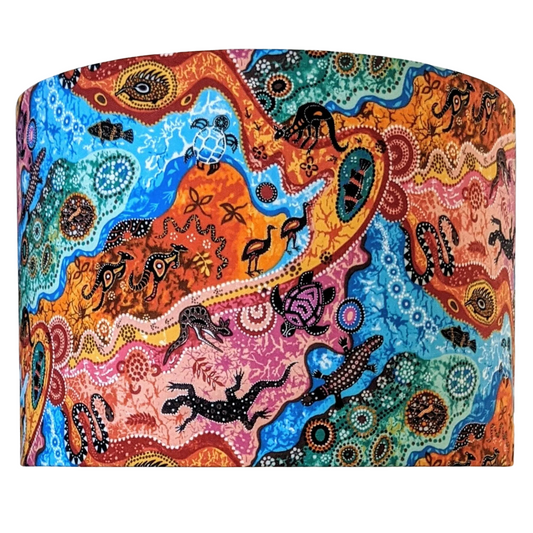 Outback Aboriginal lamp shade