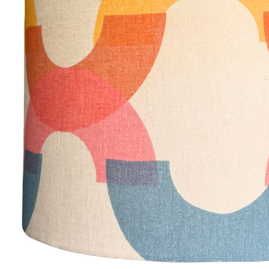 Mid Century Linen XXL lamp shade  *Ready-Made*
