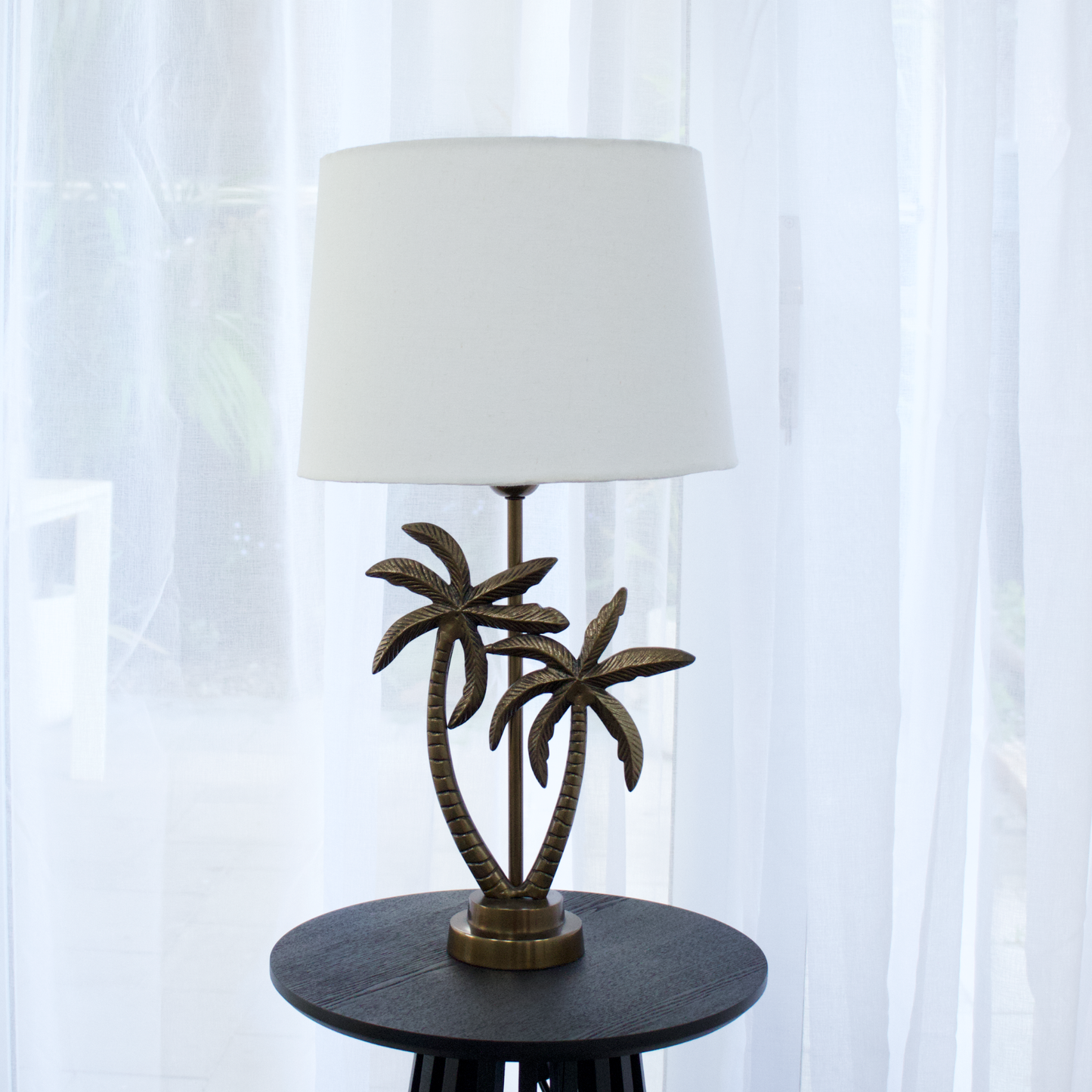 Linen White - Double Palm Table lamp