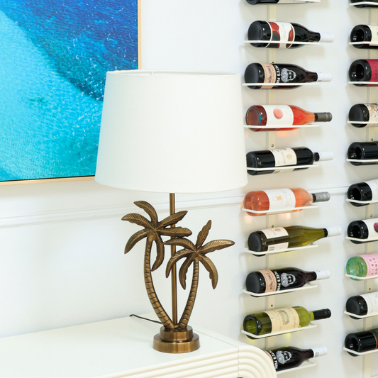 Linen White - Double Palm Table lamp