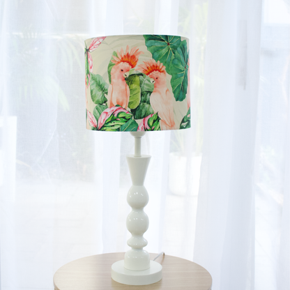 Pink Cockatoo - Brighton Ivory Table lamp