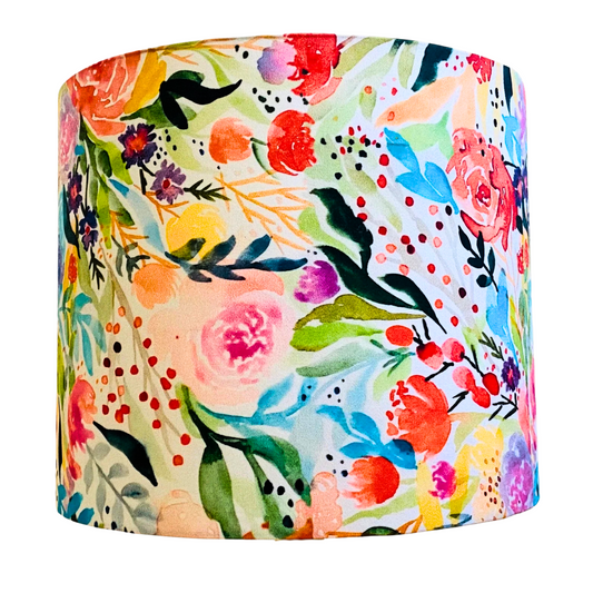Aquarelle floral lampshade