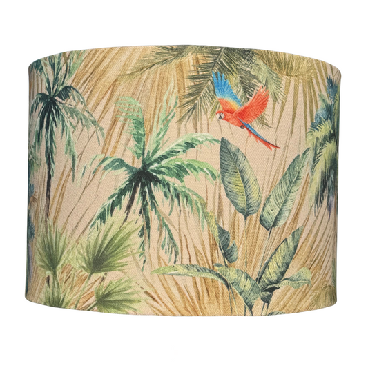 Canvas Tropical lamp shade  *Ready-Made*