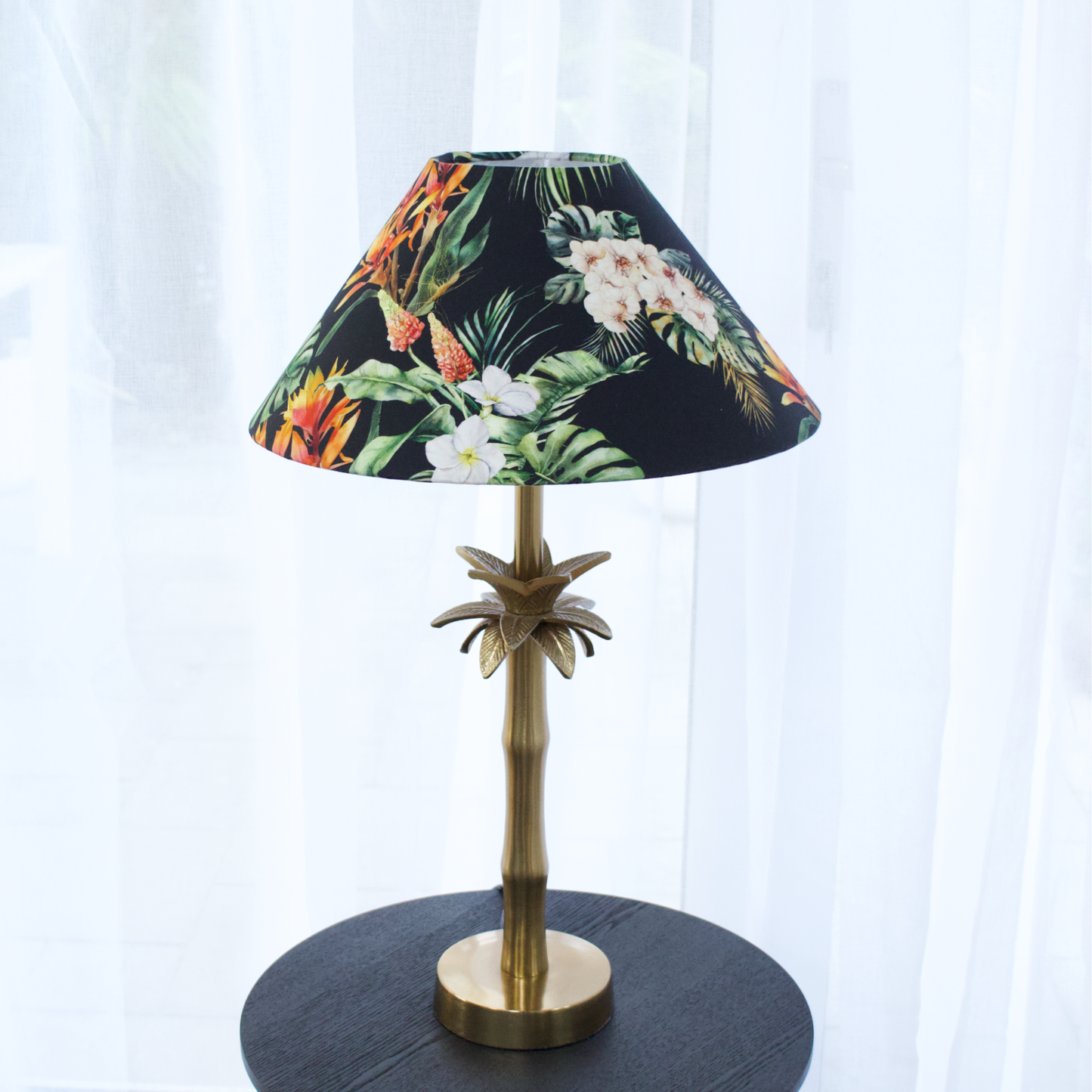 Hawaiian Palm Brass Table lamp