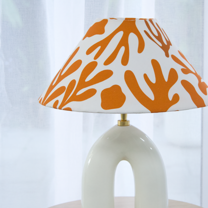 Orange Corals- Ivory Byron Table lamp